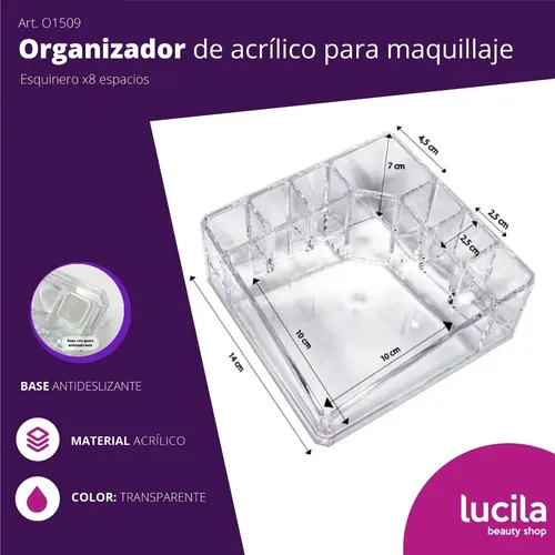 Organizadores Acrílicos Para Maquillaje Set X 5 Piezas