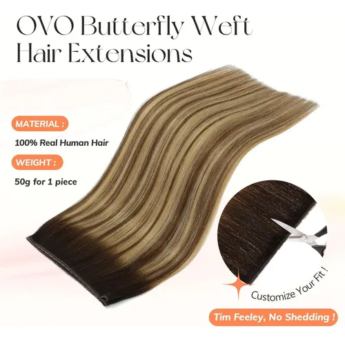 Extensiones De Pelo Humano Ovo Butterfly Weft 16 In Medium