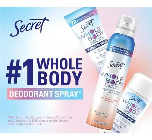 Desodorante Crema Para Todo El Cuerpo Secret Mujer Sin