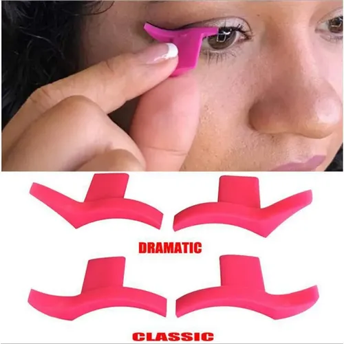 4 Pares Plantillas De Delineador De Ojos Silicona Estilo