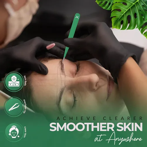 Pinza Profesional Precisión Metal Verde Mate Para Cejas