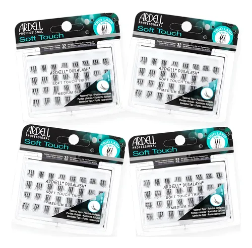 Pestañas Postizas Ardell Soft Touch Trios Negras Medianas