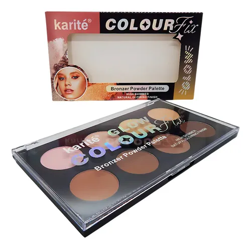 Paleta de Contorno e Iluminador Karite Glow Color con 8 Tonos