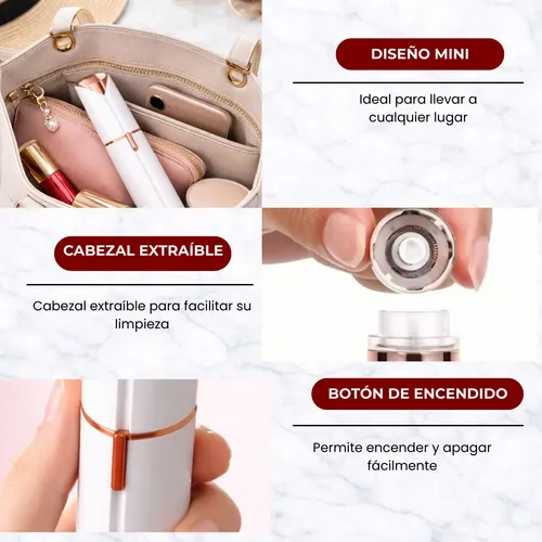 Depiladora Facial Electrica Indolora Corporal Recargable Usb