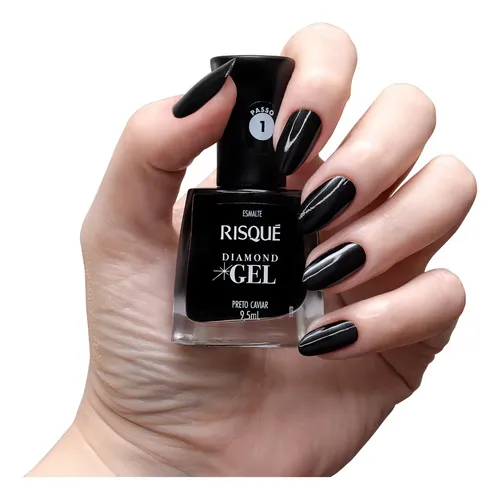 Esmalte Risque Diamond Gel 9,5ml Tonos Claro Blanco Camafeo