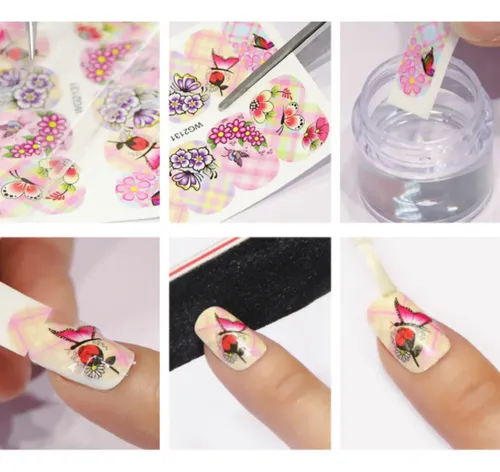 Stickers Al Agua 20 Planchas 4000 Stickers Nail Art Bbs