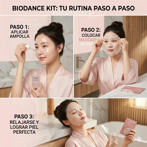 Kit Skincare Biodance Coreano Mascarilla Colágeno Serum Glow
