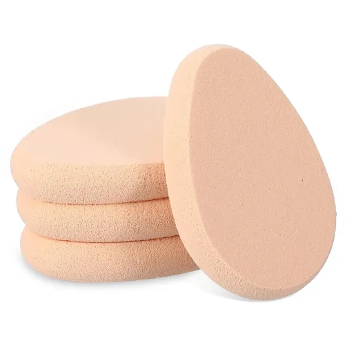 4 Esponjas De Maquillaje Planas Para Base, Esponja De Base,