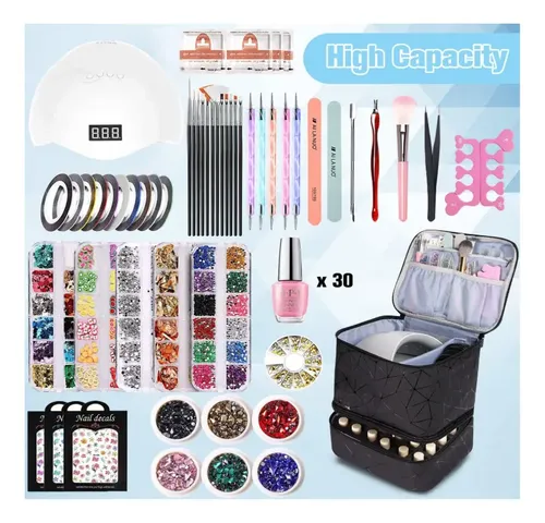 Bolso Para Manicura Estuche Organizador De 30 Esmaltes