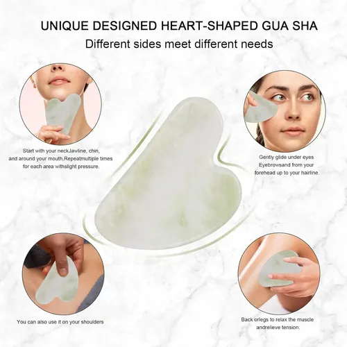 Rodillo Facial Jade Verde Masajeador Para Piel Y Ojos