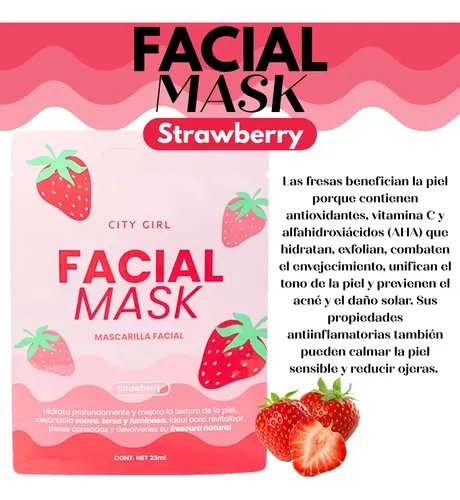 Mascarilla Facial Hidratacion Intensa City Girl Skin Care X1 Tipo de piel Madura