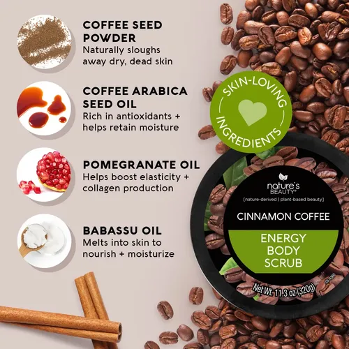 Exfoliante Corporal Nature’s Beauty Canela Y Café Energizant