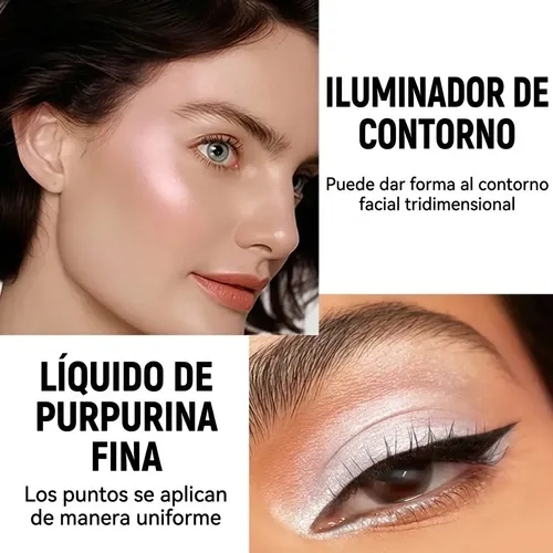 Iluminador Líquido Y Rubor Maquillaje Rostro Romantic Beauty