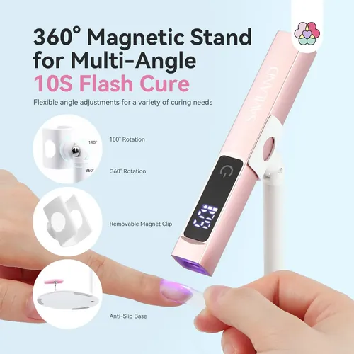 Lámpara Uv Led Recargable Para Uñas De Gel 10s Portátil Prem