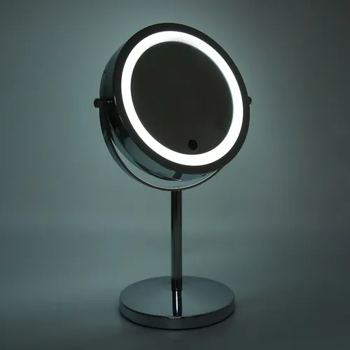 Espejo De Maquillaje Led Redondo Con Aumento De Doble Cara