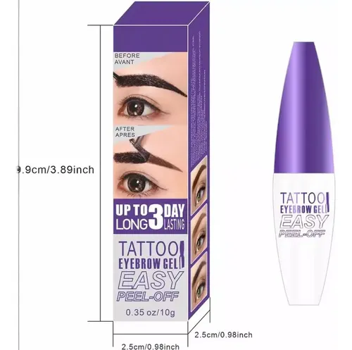 Gel Impermeable Para Cejas Ghfczoo, Color Marrón Oscuro, 2 U