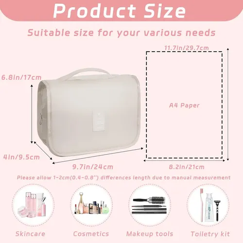 Neceser Bolso De Mano Organizador Maquillaje Grande Gancho