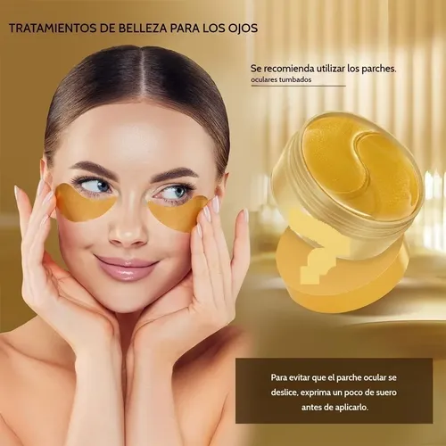 Parche Para Ojeras Oculares 24k Máscaras De Colágeno 2pcs