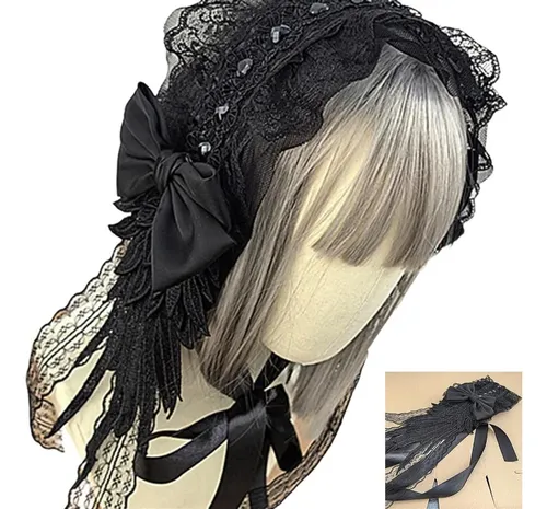Zc Bandana Moderna De Lolita Con Cintas Extraíbles De Zc
