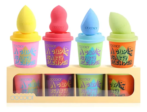 Set De Esponjas Asimétricas Para Make Up Docolor X 4 Tamaños