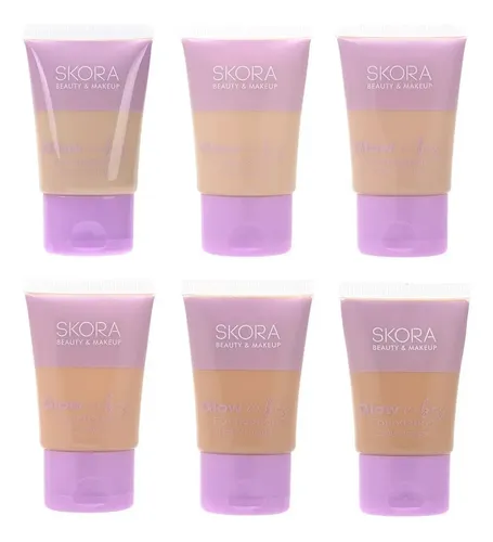 Base De Maquillaje Liquido En Pomo Skora Make Up Glow Vibes Tono