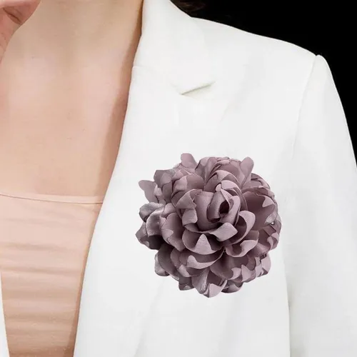 2 Broche De Flores, Pinza Para El Pelo Con Morado Claro