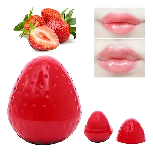 Balsamo Labial Frutilla Saborizado Hidratante Labios Protege