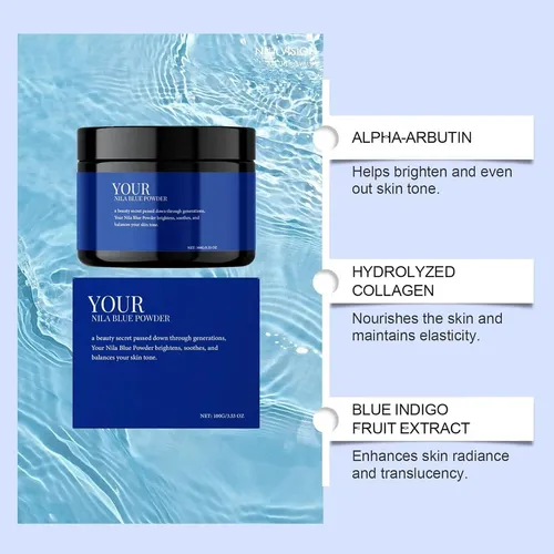 Mascarilla Facial En Polvo Azul Your Nila,arcilla Hidratante