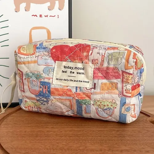 Cw Bolsa De Maquillaje Con Estampado De Animales Y Dibujos