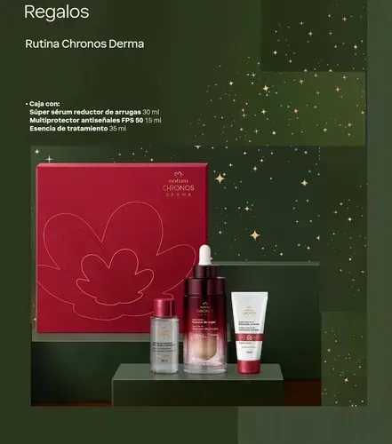 Kit Natura Chronos Derma Antiedad Rostro X 3 Todo Tipo De Piel Día/noche