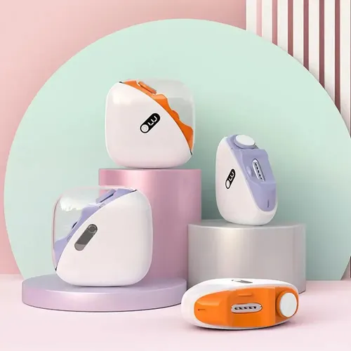 Cortaúñas Eléctrico Portátil Con Display Digital Naranja