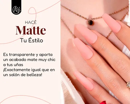 Esmalte Top Coat Efecto Matte Semipermanente City Girl 7ml Transparente