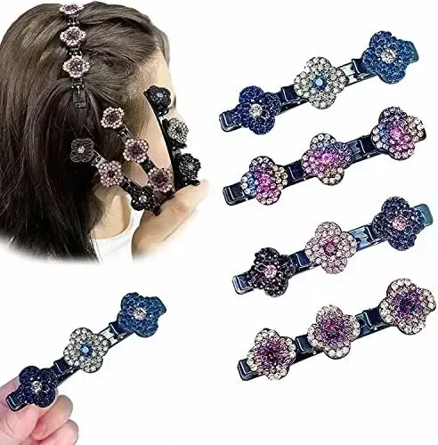 Hsa 4 Cintas For El Pelo De Tela Satinada Con Diamantes Sp