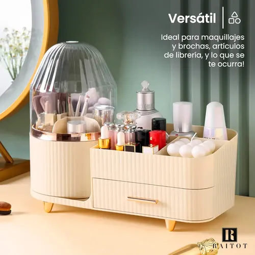 Organizador Maquillaje Porta Cosmetico Giratorio Escritorio
