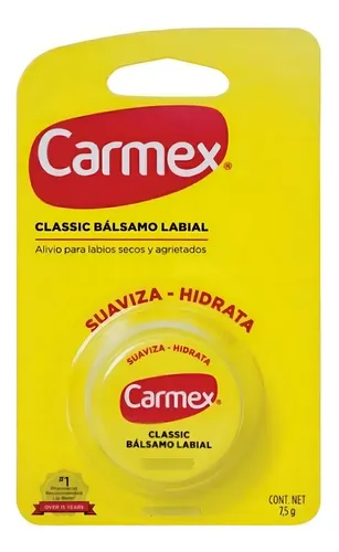 Bálsamo Labial Carmex Clásico de 7.5 g para Labios Hidratados y Protegidos