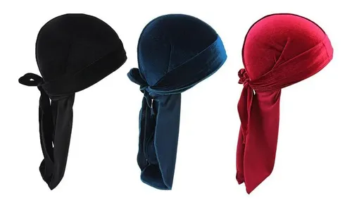 Bandana Unisex Cabeza De Seda Gorra Pirata Tapabocas Navy +