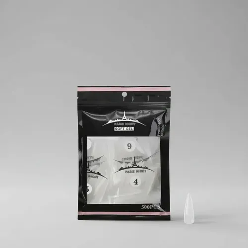 Tips Para Soft Gel Paris Night X500 Stiletto Pre Limados Stiletto