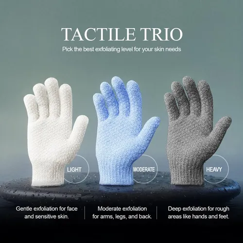Guantes Exfoliantes Evridwear Para Ducha Con Mango Largo