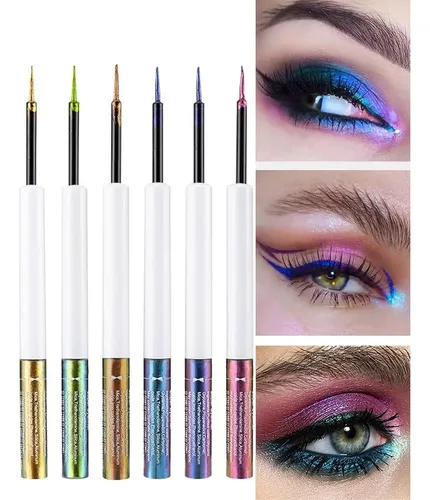 Liner Líquido Multichrome Chameleon 6 Colores Con Purpurina