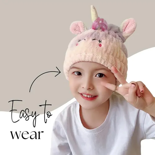 Gorro Seca Pelo Infantil Toalla Microfibra Absorbente Xhj