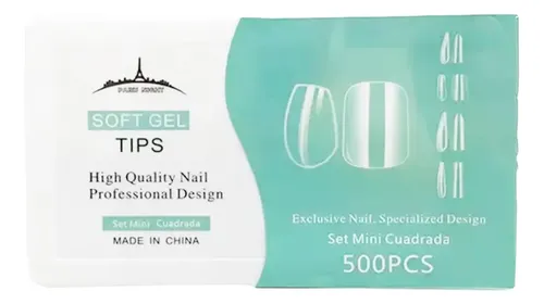 Tips Softgel Cuadradas Mini Paris Night 500 Unid