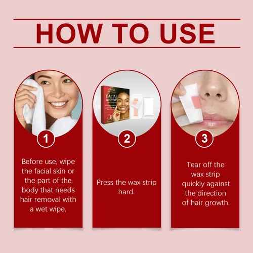 Bandas De Cera Facial Con Jojoba Y Vitamina E