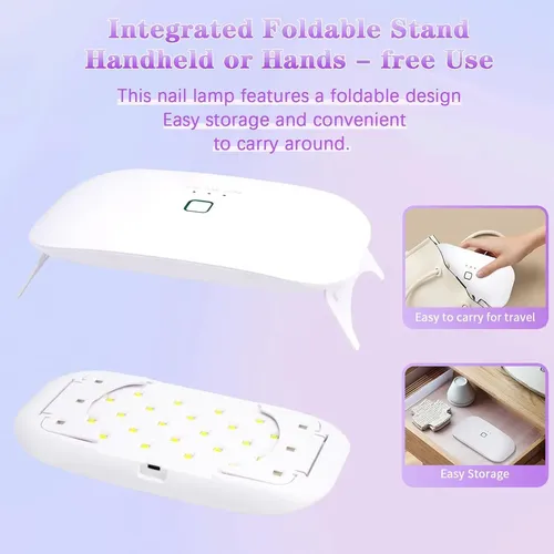 Secador De Uñas Uv Led 48w Shinecai Mini Plegable Usb