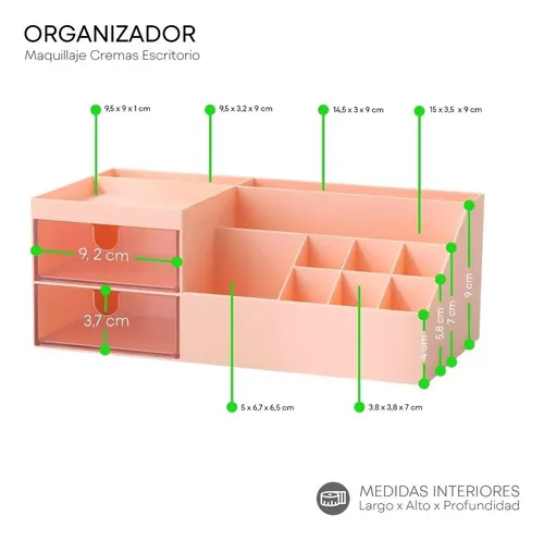Organizador De Maquillaje Oficina Cremas Con Cajones.