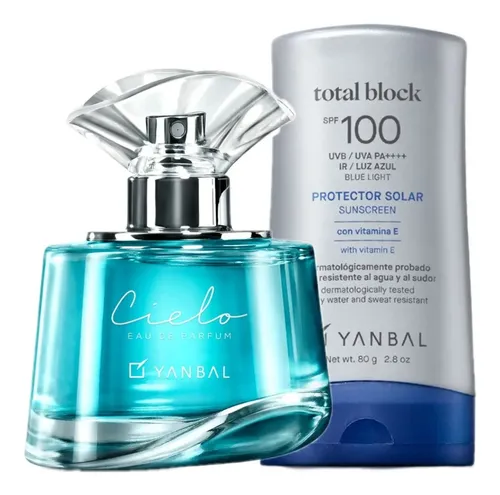 Perfume Cielo Dama + Bloqueador Total Block Spf 100 Yanbal