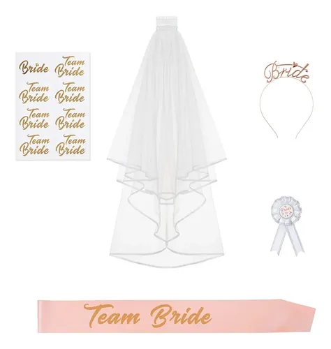 (1 #mold) Diademas De Novia, Velo De Encaje, Broche Y Banda  Set 1