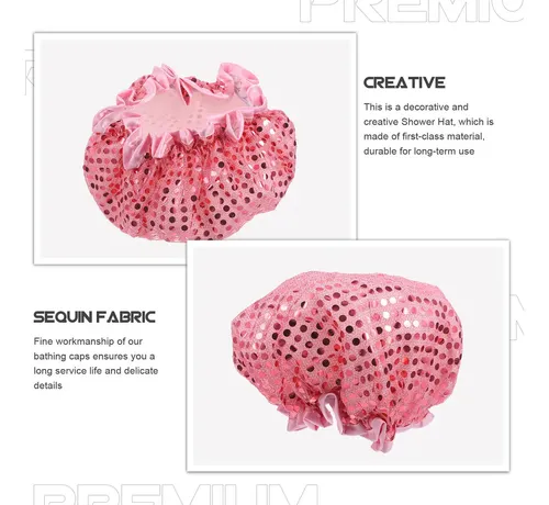 Gorro De Ducha Con Lentejuelas, Impermeable, Gorro De Baño,