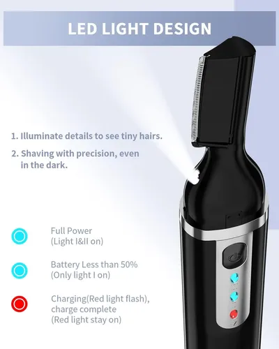 Depiladora Eléctrica Recargable Con Luz Led Para Mujer