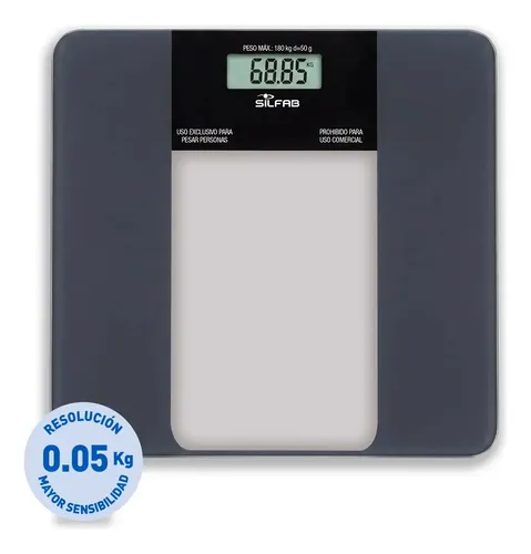 Balanza Digital Personal Ultra Prex Silfab Bd-p202 Gris Oscuro