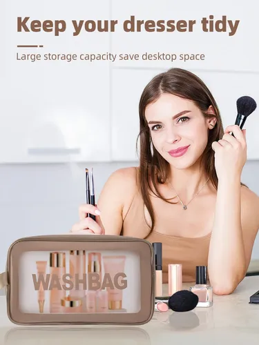Set 47 Brochas Y Esponjas De Maquillaje Con Neceser Beige Marrón